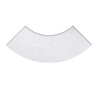 Round Shower Mat, Medium Microfiber Half Round Shower Mat, Quarter Round Non-Slip Deep Pile Curved Shower Mat, Square Shower Washable Bath Mat(White)