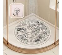Round Shower Mat, Shower Bath Mat, Loofah Bathmat Drainage Non Slip Bath Mat, Hollow Bathroom Floor Mat/Rug(Style A,70 * 70cm)