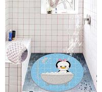 Round Shower Mat, Soft Loofah Bath Mat for Inside Shower, Non-slip Bath Mat Bathroom Drainage Floor Mat, Quick Dry Bathtub Mat(80 x 80 cm Round)