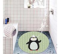 Round Shower Mat, Soft Loofah Bath Mat for Inside Shower, Non-slip Bath Mat Bathroom Drainage Floor Mat, Quick Dry Bathtub Mat(90 x 90 cm Round)