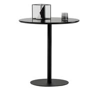 Round Side Table Bistro Pub Table,Black Base Pedestal Metal Table,Counter Bar Height Table for Kitchen,Dining Room,Bistro,Cocktail,Office (Size:40x50cm)