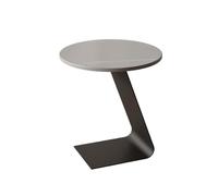 Round Side Table for Living Room Small Coffee Table for Bedroom & Balcony Rock Plate Bedside Table Modern Sofa End Table Versatile Accent Furniture (B)