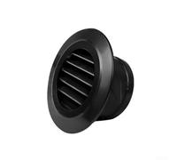 Round, Silent Abs Ventilation Grille, 75-200 mm, For Bathroom And Kitchen Exhaust Fans. Black Diffuser Cover, 100 mm.