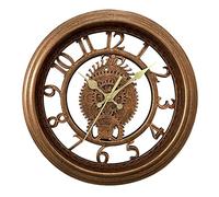 Round Silent Digital Wall Clock with Vintage Metal Effect Made of And Acrylic Soundless Sweep Movement Suitable for Ne, Antique Copper