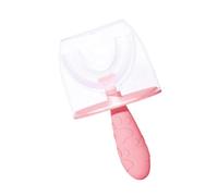 Round Silicone Baby Toothbrush for Ages 2-6 Soft Bristles Dentals Hygiene Training Brush Lovely Design Safe Chewable Teething Tool for Toddler Child Friendly U Shape Brushing Tool