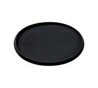 Round Silicone Coaster Set Can Store Teacup Pads(A black)