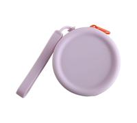Round Silicone Coin Purse,Lipstick Cosmetic Bag.Data Cable Storage Bag,Mini Headset Bag,Portable Purse Pouch for Women(Purple)