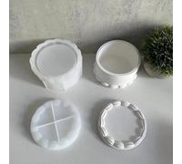 Round Silicone Mold with Lid - Multi-Purpose Resin Casting, Cake Baking, Gypsum & Storage Container - Food Safe Flexible Mould for DIY Crafts, Jewelry, Soap Making & Home Organization (Round)