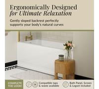 Balterley Round 1700x700 Bath Set - Front Panel & Brass Screen in White Balterley White