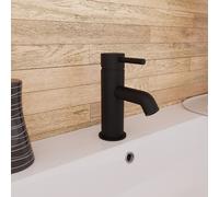 Round Single Lever Bathroom Basin Mono Mixer Matte Black Tap