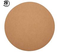 Round Sketch Paper Blank Thickened Watercolor Painting Paper Hand Drawing DIY Craft for Artists Students Sketching Gouache Wood Pulp Black White Kraft Paper 33cm 20Pcs (Round Kraft Card Paper 33cm)