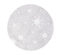 Round Snowflake Placemats Washable Easy To Clean Wipeable Stain-resistants | Heat-resistants Table Placemats Suitable For Wedding Party Holiday Decorations for Door, Wall,Indoor Holiday Scene Layout