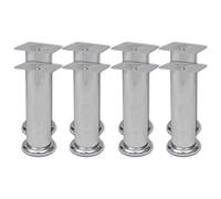 Round Sofa Legs 8 Pieces Chrome 180mm Sturdy Metal Legs for Furniture Sofa Couch Armchair Easy Assembly Scratch Resistant Floor Protector Replacement Accessories for Living Room Kitchen
