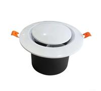 Round Soffit Vent Cover For Bathroom Dryer Attic Exhaust White Abs Wall And Ceiling Air Ventilation Grille With Angled Blades 75mm(100mm)