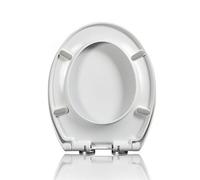 Round Soft Close Toilet Seat 16.5''x14.2'', Slow Close Mechanism, Top Fixing & Quick Release, PP Material, Easy Clean, Size 36x42cm