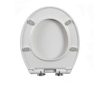 Round Soft Close Toilet Seat,Heavy Duty PP Material,O-Shaped Design,Quick Release,Top Fixing Hinge