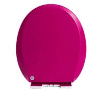Round Soft Close Toilet Seat, PP Toilet Seats with Quick-Release, Quiet and Slow Close Lid and Seat, Top Mount, Easy to Install and Clean, Never Loosen (Rose Red 36x41cm)