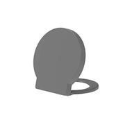 Round Soft Close Toilet Seat Quick Release Top or Bottom Fix 400 x 420 (Grey)
