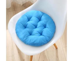 Round Soft Cotton Seat Cush Solid Color Chair Pillow Flexible Floor Cush for Kitchen & Mtat Blue 30x30cm Comfortable & Home Decor