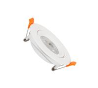 Round Solid 5W Daylight COB LED Adjustable Downlight Cutout 75mm - White