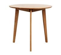 Round Solid Wood Dining Table - Modern Heavy-Duty Kitchen Coffee Table Mid-Century Vintage Design with Natural Oak Finish& Stylish for Home & Dining Room