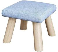 Round Solid Wood Footrest Stool Creative Fabric Entryway Bench 26x19 cm Bedroom Ottoman Shoe Storage Stool Vanity Seat Living Room Footrest Multi-functional Furniture
