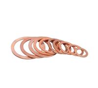 Round Spacer Washers, Brass Copper Sealing Washer Gasket Ring For Sump Plug Oil Seal M3-M10 1mm Thickness Pack(M7x14x1 20Pcs)