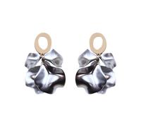 Round Spliced flower Petal Earrings Ear Studs Mature And Elegant Acrylic Design Spliced earrings Earrings For Women Dangle Earrings (B, 7.5x3.5cm)