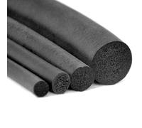 Round Sponge Wire Black Foam Rubber EPDM Gasket Panel Gasket Diameter 2/3/4/5/6/7/8/9/10/12/14/16/18/20mm-7mm-5 Meters
