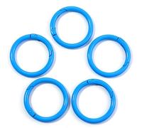 Round spring buckle DIY key ring snap ring book ring keychain accessories - dark blue - diameter 35mm inner diameter about 24mm wire diameter 5mm5pcs/pack