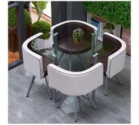 Round/Square Dining Table Set with Chairs Space-Saving Furniture for Kitchen Bar Balcony Bedroom Office Versatile Dining Room Decor Modern Design