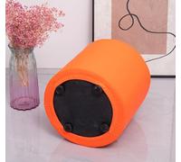 Round/Square Ottoman Covers Velvet Stretch Outdoor/Indoor Small/Large/Extra Large Stool Slipcovers Footstool Protector Covers with Elastic Bottom(Color 5,D12xH15)