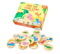 Round Stacking Dinosaur Memory Game with Matching Cards