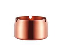Round Stainless Steel Ashtray - High Temperature Resistant Desktop Holder for Smoking Accessories - Elegant Rose Gold Finish - and Stylish Ash Tray for Home & Office
