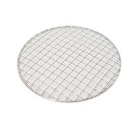 Round Stainless Steel Barbecue Net Grid for Even Heat Distribution No Food Leakage Suitable for Camping and Backyard Grilling (20cm)