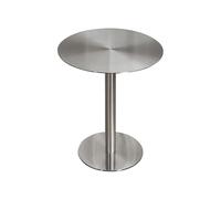 Round Stainless Steel Coffee Table Set for 2 with Chairs - Versatile Metal Side Desk for Kitchen, Dining, or Outdoor Use - Easy Assembly
