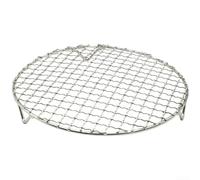 Round Stainless Steel Cooking Rack for Air Fryer Use Enhances Culinary Flexibility Through Grilling Steaming and Baking (22.5cm)