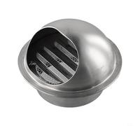 Round Stainless Steel External Wall Vent Outlet for Dryer Hose Bathroom Extractor and Air Conditioning with Tight Sealing Design (100mm)