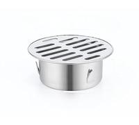 Round Stainless Steel Floor Drain, Metal Steel Gully Grid Shower Anti-clogging Plughole Filter Home Tools for Outdoor Balcony Yard(Ø75mm)