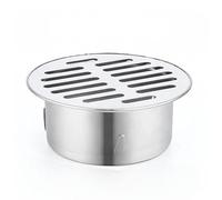 Round Stainless Steel Floor Drain, Metal Steel Gully Grid Shower Anti-clogging Plughole Filter Home Tools for Outdoor Balcony Yard(Ø83mm)