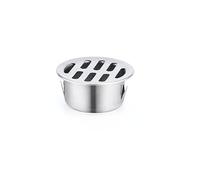 Round Stainless Steel Floor Drain, Metal Steel Gully Grid Shower Anti-clogging Plughole Filter Home Tools for Outdoor Balcony Yard(Ø50mm)