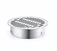 Round Stainless Steel Floor Drain, Metal Steel Gully Grid Shower Anti-clogging Plughole Filter Home Tools for Outdoor Balcony Yard(Ø200mm)