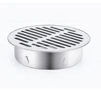 Round Stainless Steel Floor Drain, Metal Steel Gully Grid Shower Anti-clogging Plughole Filter Home Tools for Outdoor Balcony Yard(Ø150mm)