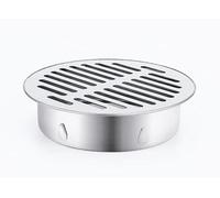 Round Stainless Steel Floor Drain, Metal Steel Gully Grid Shower Anti-clogging Plughole Filter Home Tools Removable Floor Drain Filter Anti-blocking Floor Drain for Outdoor Balcony Yard(Ø160mm)