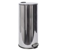 Harbour Housewares 30L Large Kitchen Bin - Chrome Stainless Steel Food Waste Caddy Pedal Bins for Kitchen - Tall Slim Metal Swing Dustbin for Paper, Plastic, Rubbish Bin