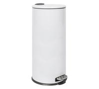 Round Stainless Steel Kitchen Pedal Bin - 30L Harbour Housewares White One Size