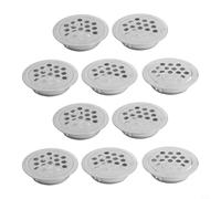 Round Stainless Steel Metal Vent Grill Covers for Cabinet Air Circulation Ventilation Suitable for Wardrobes Shoe Storage 10PCS Set (Silver 29mm)