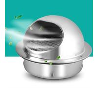 Round Stainless Steel Outdoor Dryer Vent Covers Ventilation Grill,Range Hood Exhaust Pipe Chimney Rain Cap,External Wall Rainproof Vent Outlet Cover,Ducting Chimney Cowl Cap (130mm/5.1in)