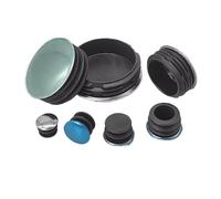 Round Stainless Steel Pipe Blanking Insert Plug Black Plastic Tube End Caps Non-slip Furniture Leg Hole Cover Floor Protector (Color : 25mm, Size : 10Pcs)