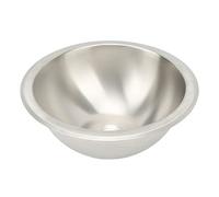 Round Stainless Steel Sink - Single Bowl Metal Basin for RV, Caravan, Compact Utility Room and Small Counters, 235mm Inset